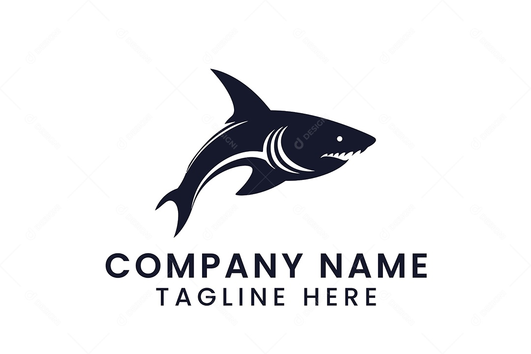 Modelo de Logo de Peixe PNG + AI Editável