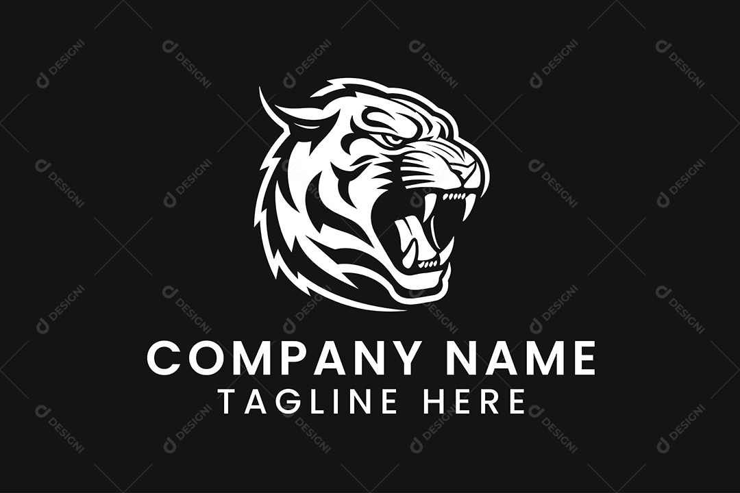 Modelo de Logo de Urso PNG + AI Editável