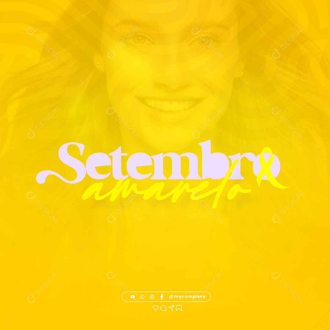Feed Setembro Amarelo Social Media PSD Editavel
