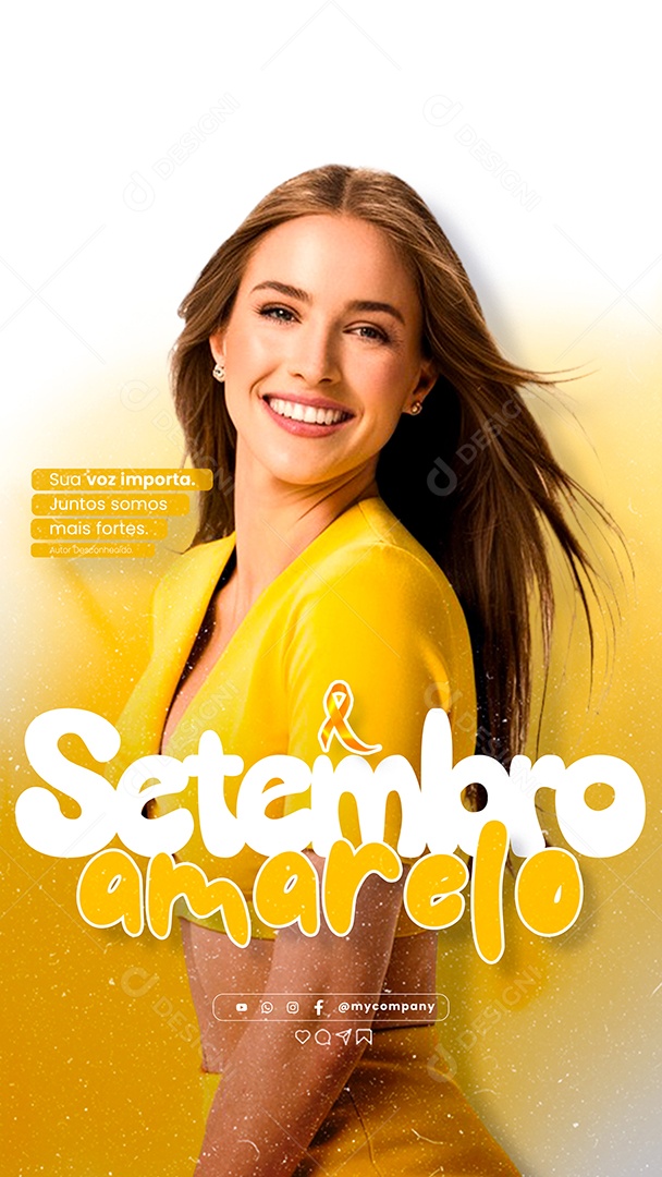 Story Setembro Amarelo sua Voz Importa Social Media PSD Editavel