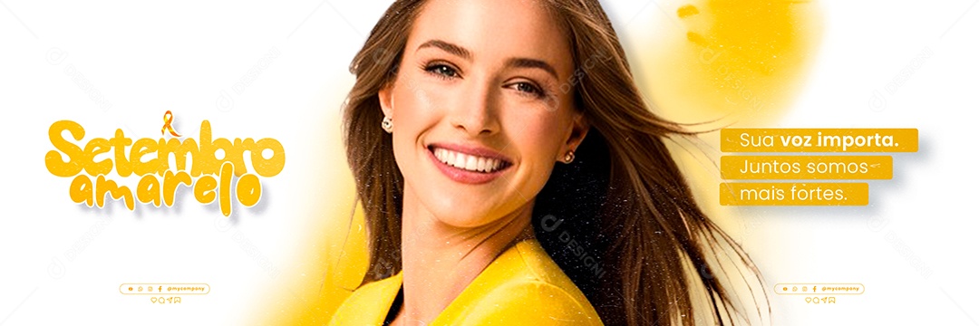 Carrossel Setembro Amarelo sua Voz Importa Social Media PSD Editavel