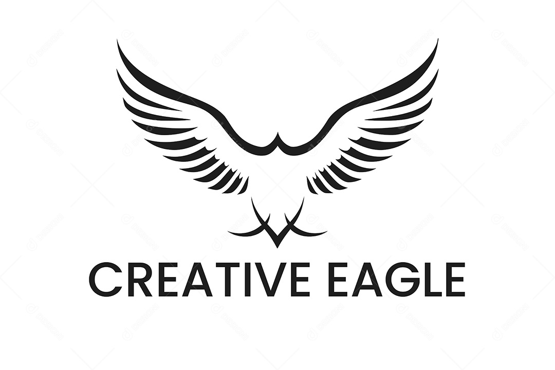 Modelo de Logo de Águia PNG + AI Editável