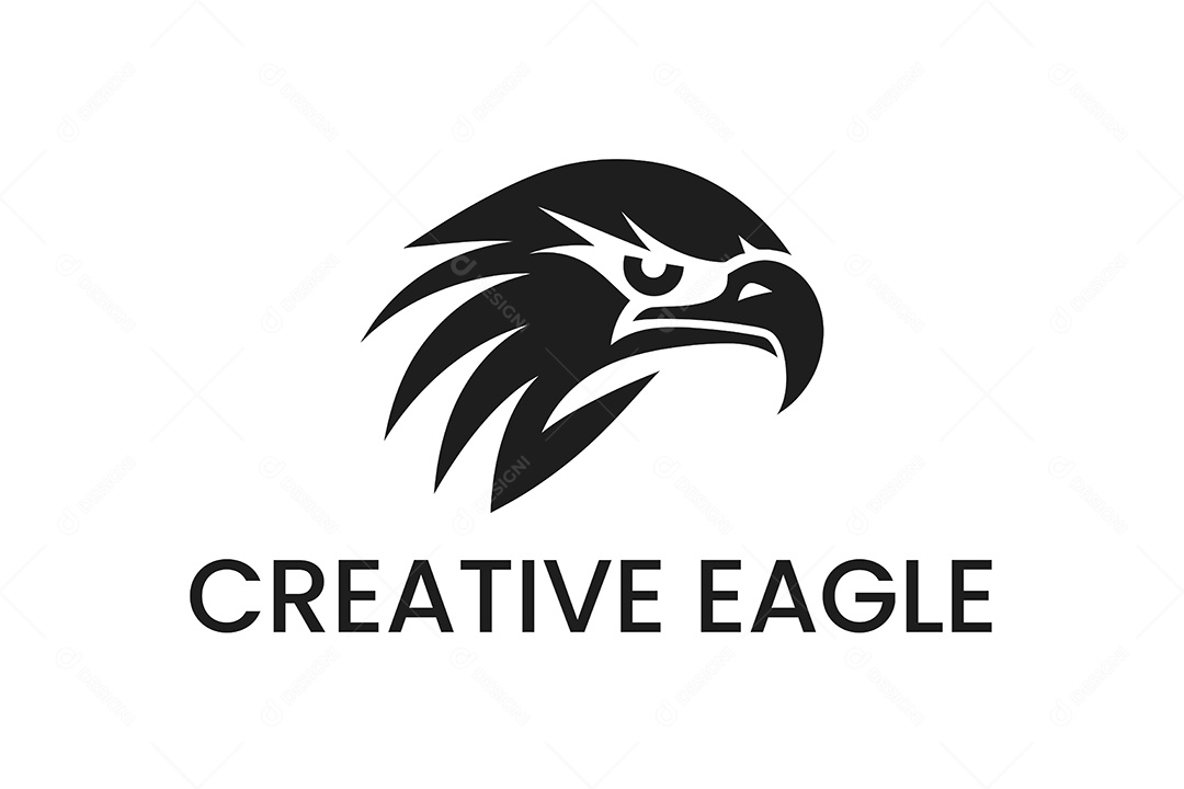 Modelo de Logo de Águia PNG + AI Editável