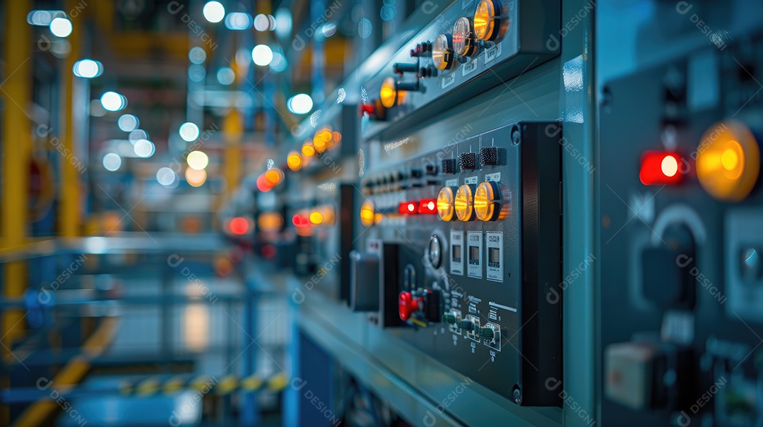 Ilustração de um quadro de distribuição de baixa tensão localizado em uma usina de energia