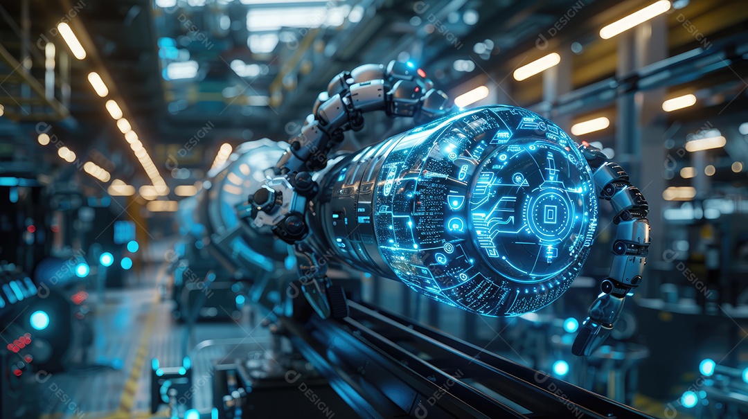 Planejamento estratégico fotografia de robô militar de IA com peça de quebra-cabeça