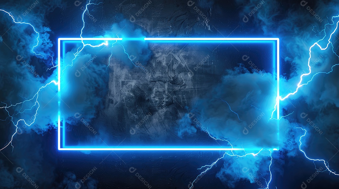 Uma renderização 3D vibrante captura a intensidade de um raio colorido