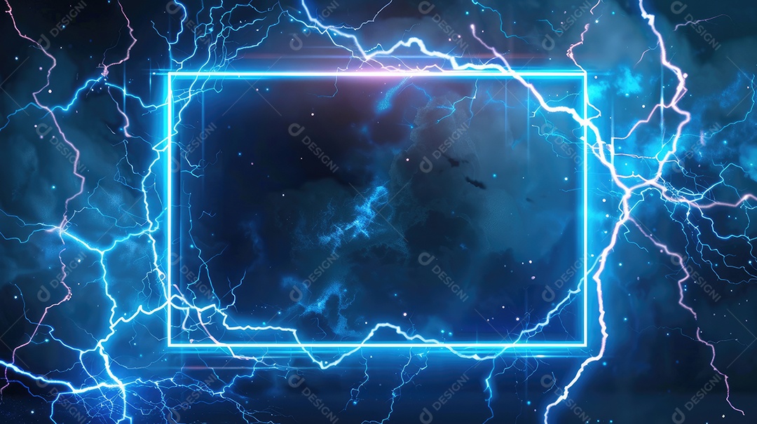 Uma renderização 3D vibrante captura a intensidade de um raio colorido