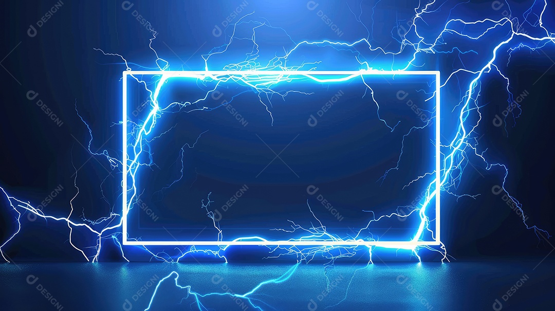 Uma renderização 3D vibrante captura a intensidade de um raio colorido