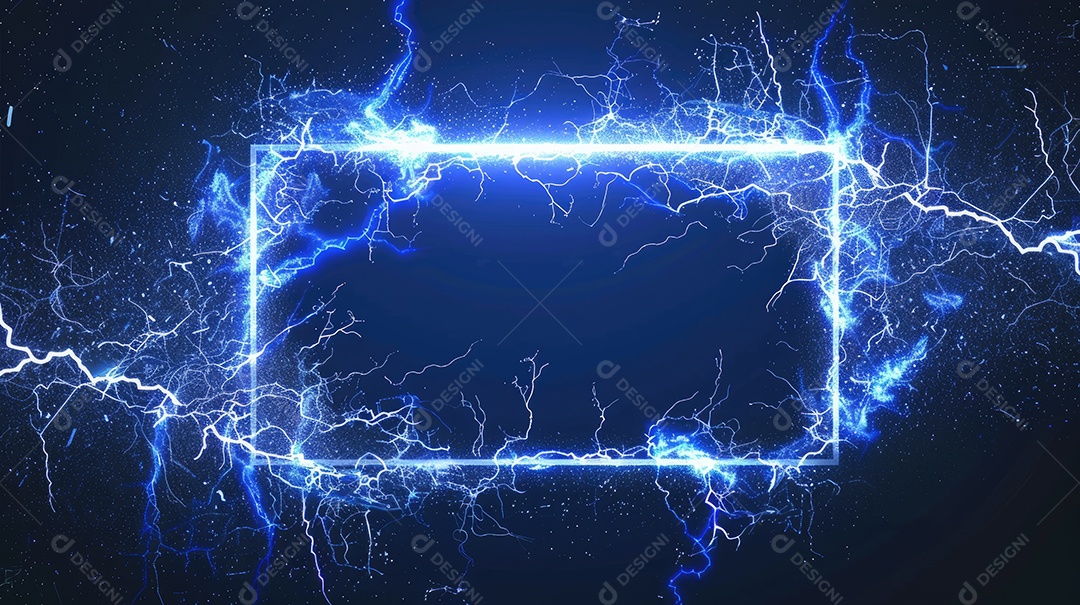 Uma renderização 3D vibrante captura a intensidade de um raio colorido