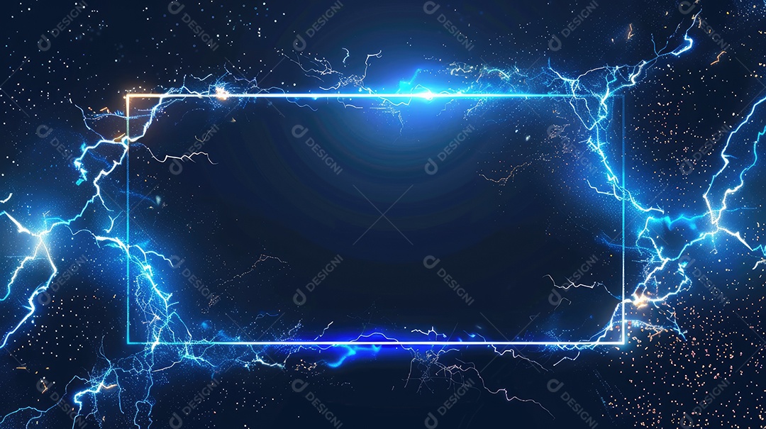 Uma renderização 3D vibrante captura a intensidade de um raio colorido