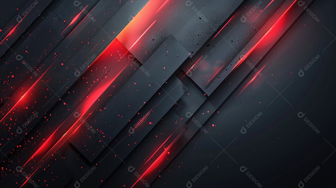 Fundo abstrato metálico vermelho e preto