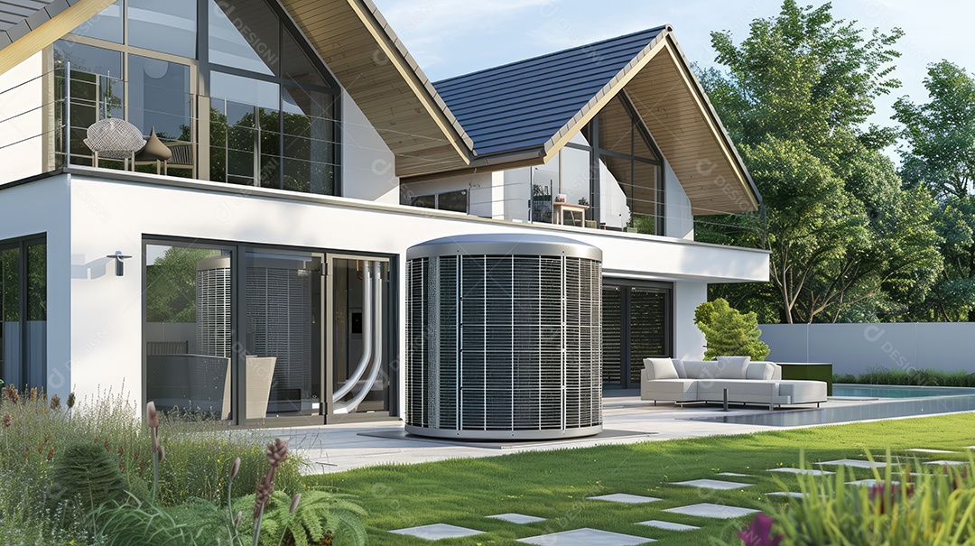Integração de uma bomba de calor inversor e painéis solares como um sistema abrangente de energia verdeIntegração de uma bomba de calor