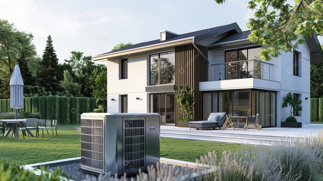 Integração de uma bomba de calor inversor e painéis solares como um sistema abrangente de energia verdeIntegração de uma bomba de calor