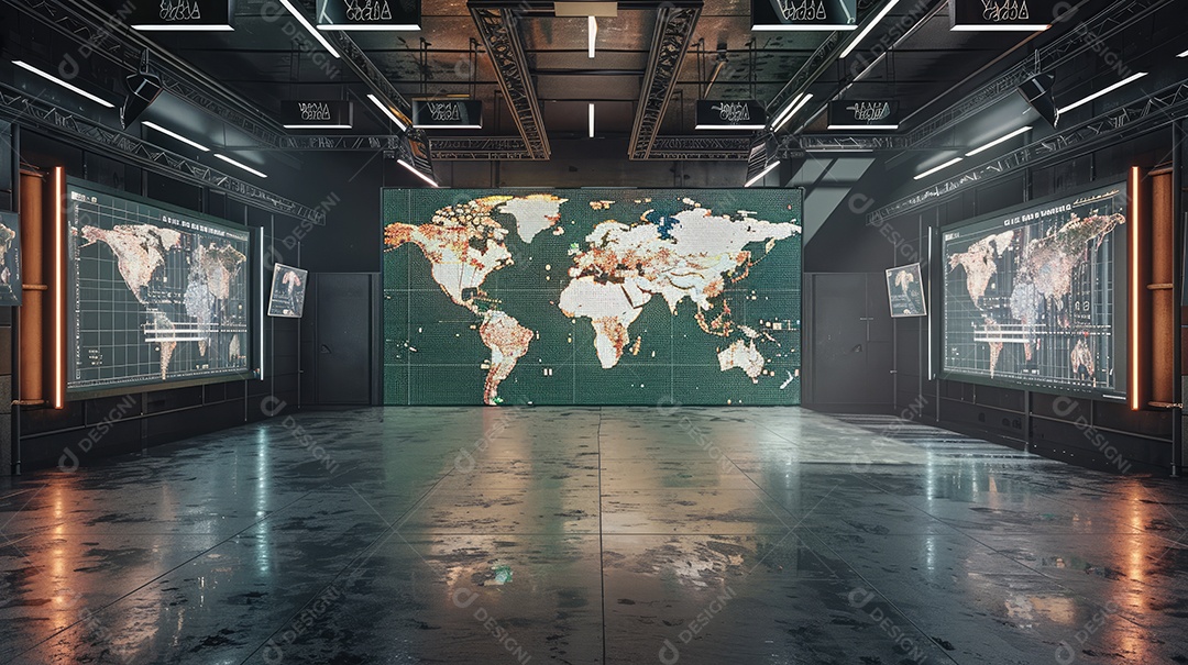 Um estúdio de TV virtual com fundo de tela verde é uma ferramenta versátil que pode ser usada para criar uma ampla gama de efeitos realistas IA