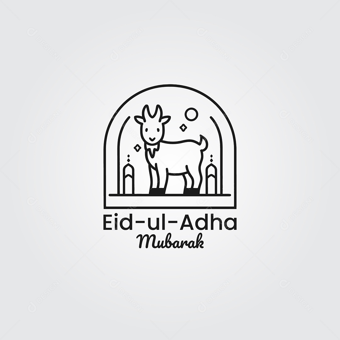 Desenho Ilustrativo do Festival Mulçumano Eid ul adha PNG + AI Editável