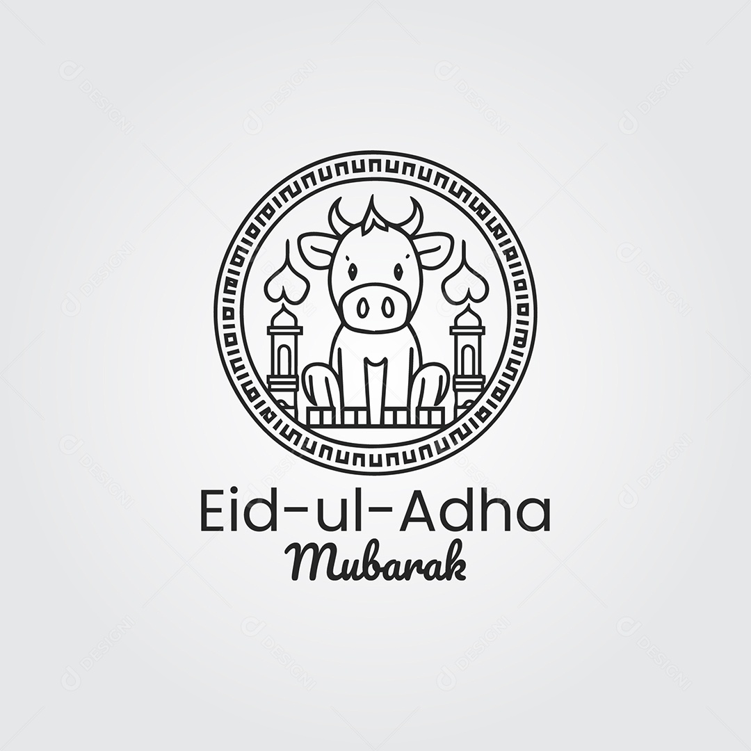 Desenho Ilustrativo do Festival Mulçumano Eid ul adha PNG + AI Editável