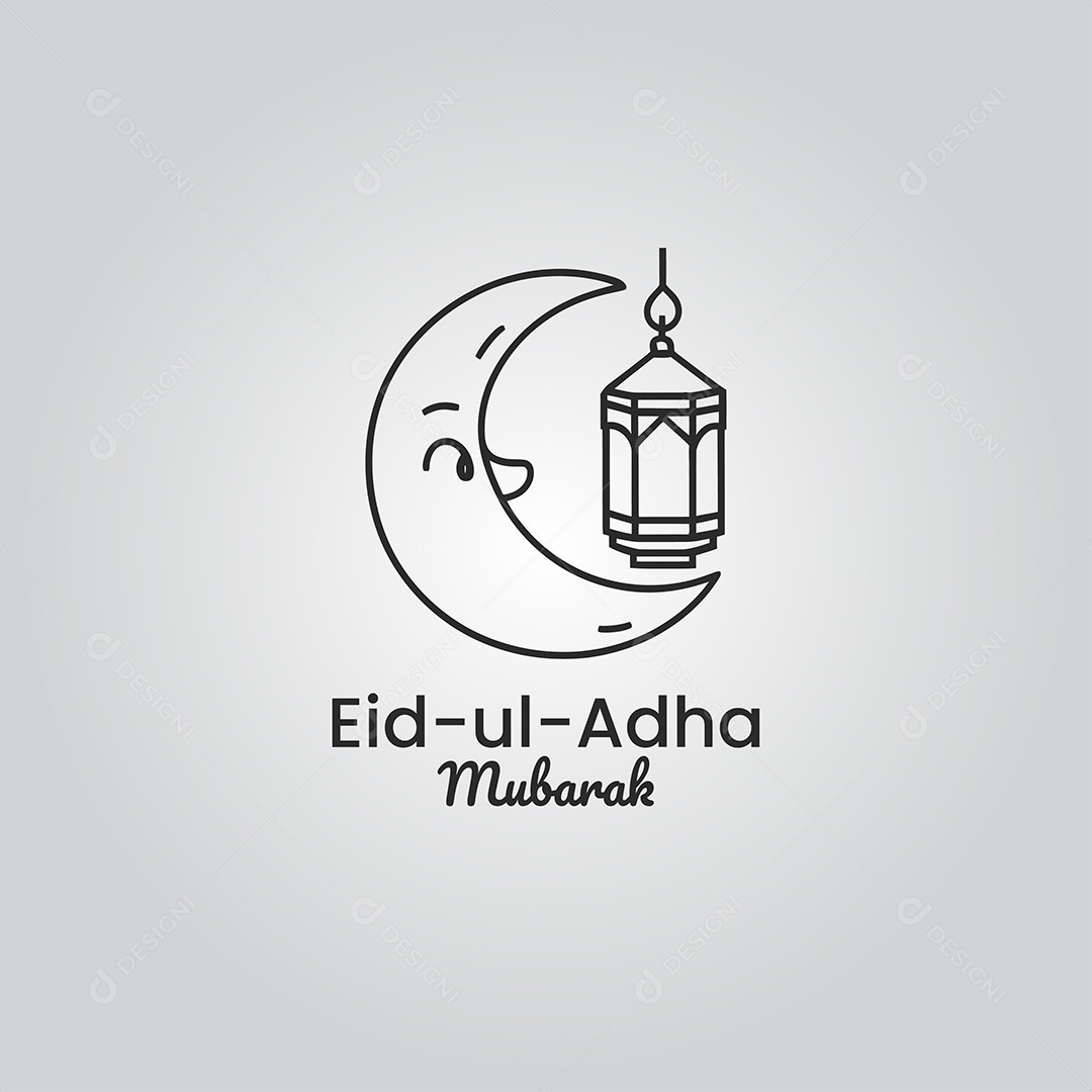 Desenho Ilustrativo do Festival Mulçumano Eid ul adha PNG + AI Editável