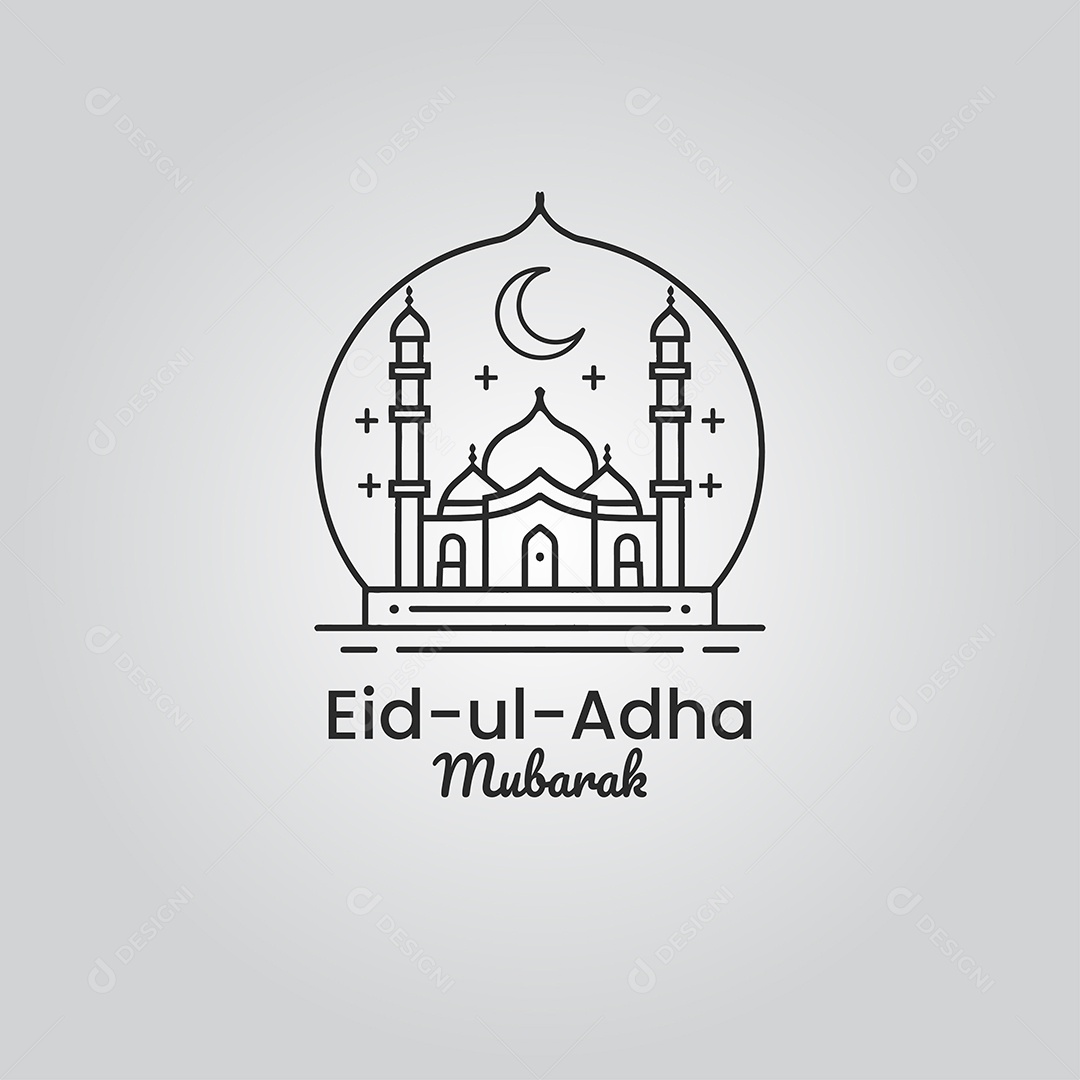 Desenho Ilustrativo do Festival Mulçumano Eid ul adha PNG + AI Editável