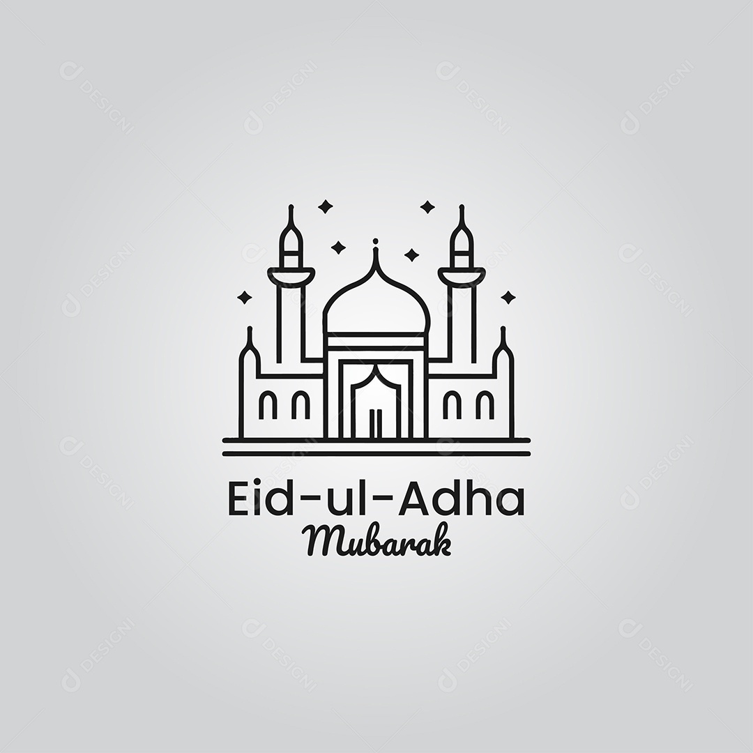 Desenho Ilustrativo do Festival Mulçumano Eid ul adha PNG + AI Editável