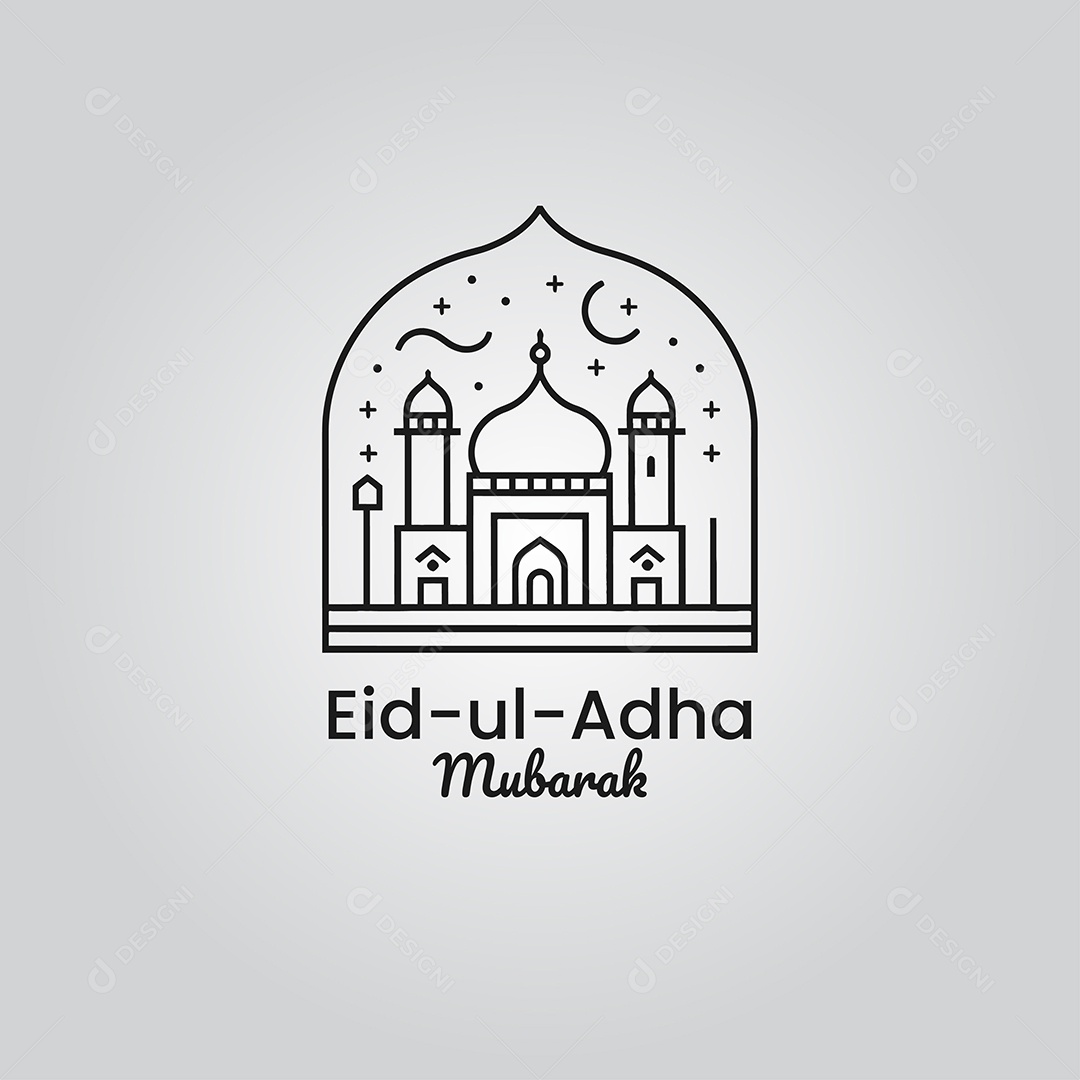 Desenho Ilustrativo do Festival Mulçumano Eid ul adha PNG + AI Editável