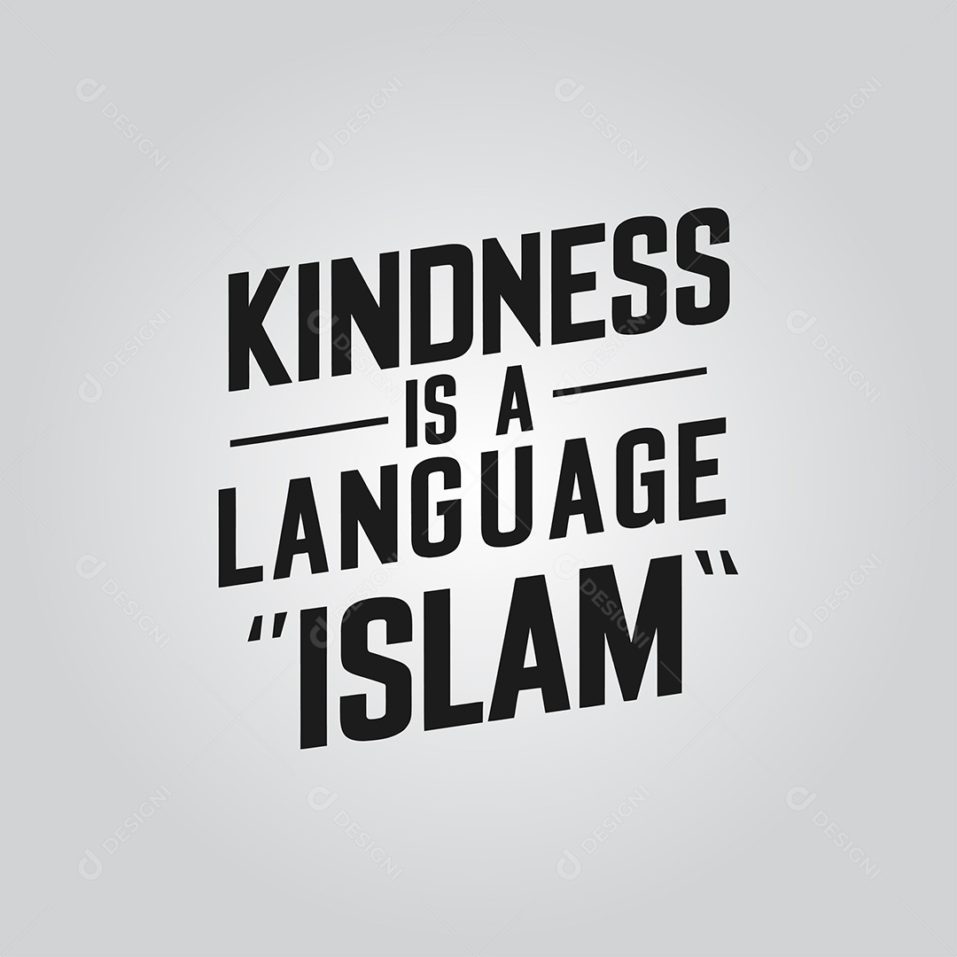 Lettering A Gentileza é Uma Língua Islam PNG + AI