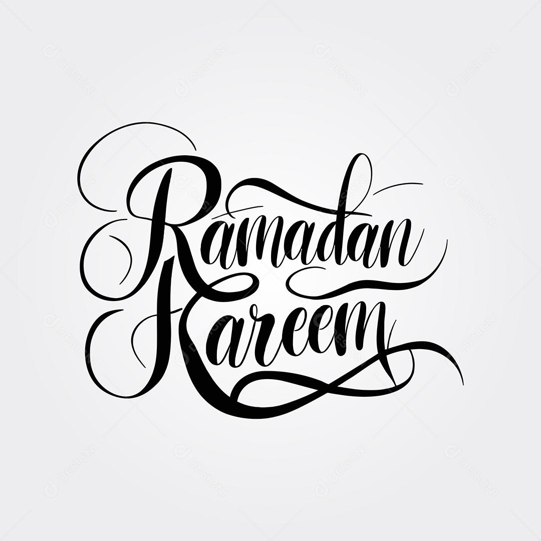 Lettering Ramadã Kareem PNG + AI