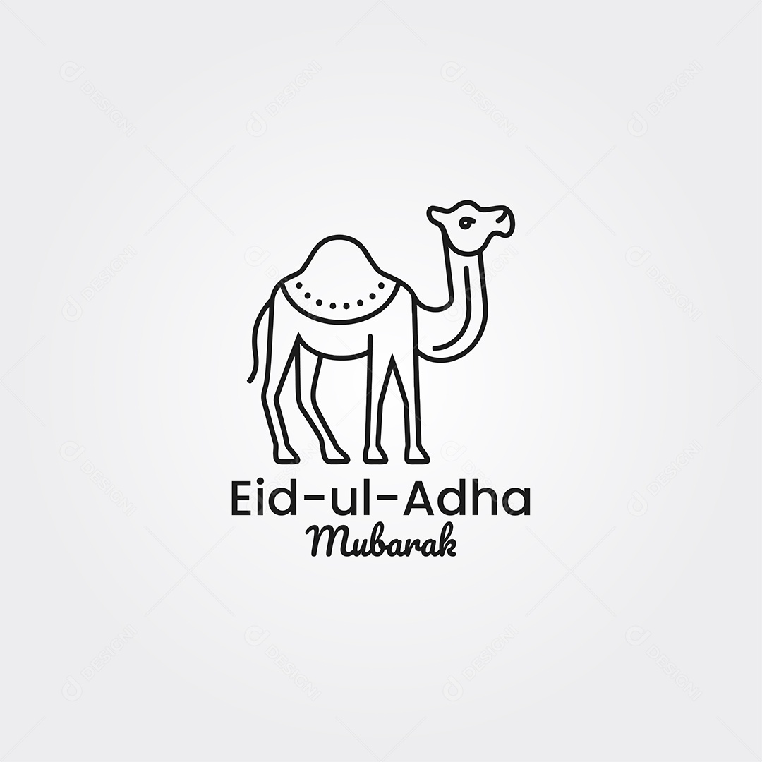 Desenho Ilustrativo do Festival Mulçumano Eid ul adha PNG + AI Editável