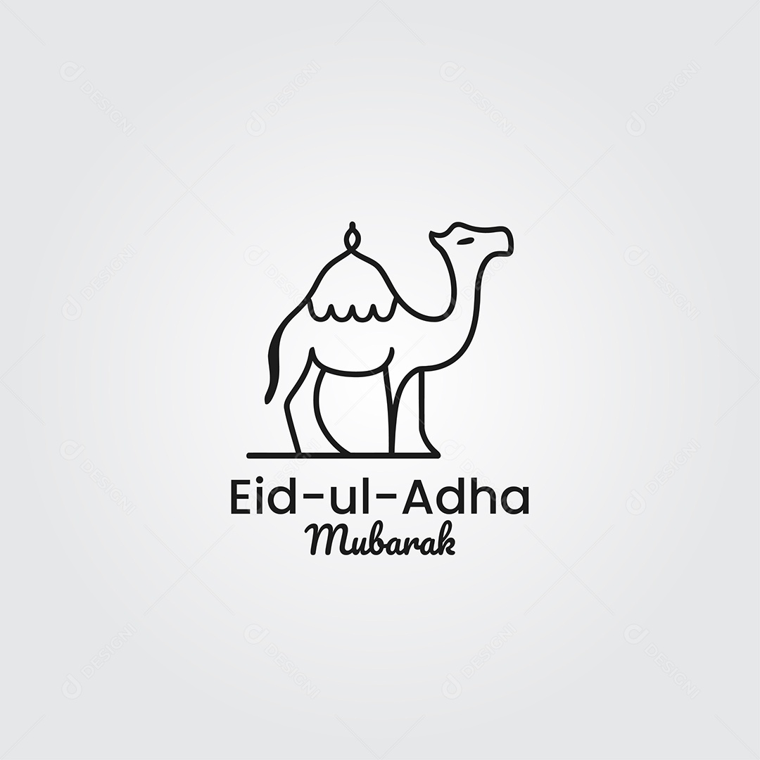 Desenho Ilustrativo do Festival Mulçumano Eid ul adha PNG + AI Editável