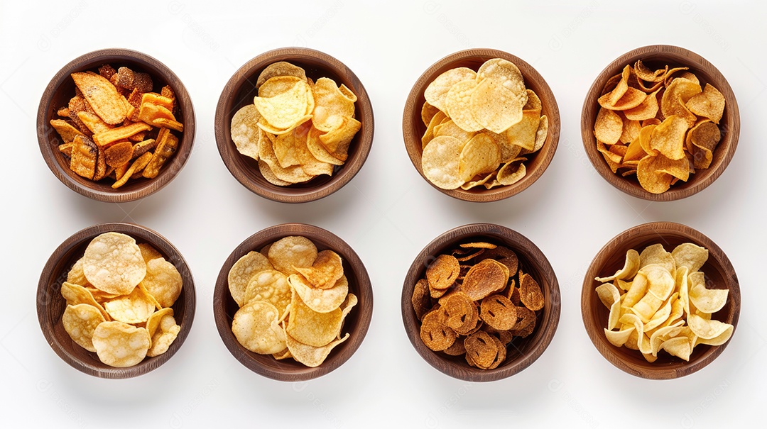 Vista superior da coleção de alimentos indianos isolada no fundo branco