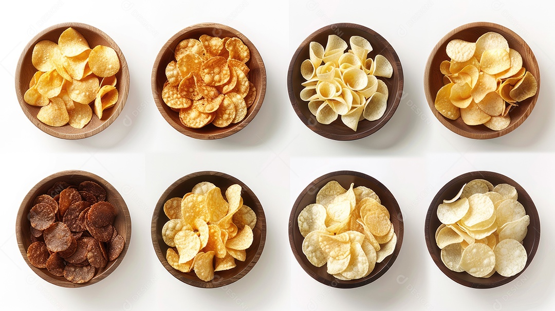 Vista superior da coleção de alimentos indianos isolada no fundo branco