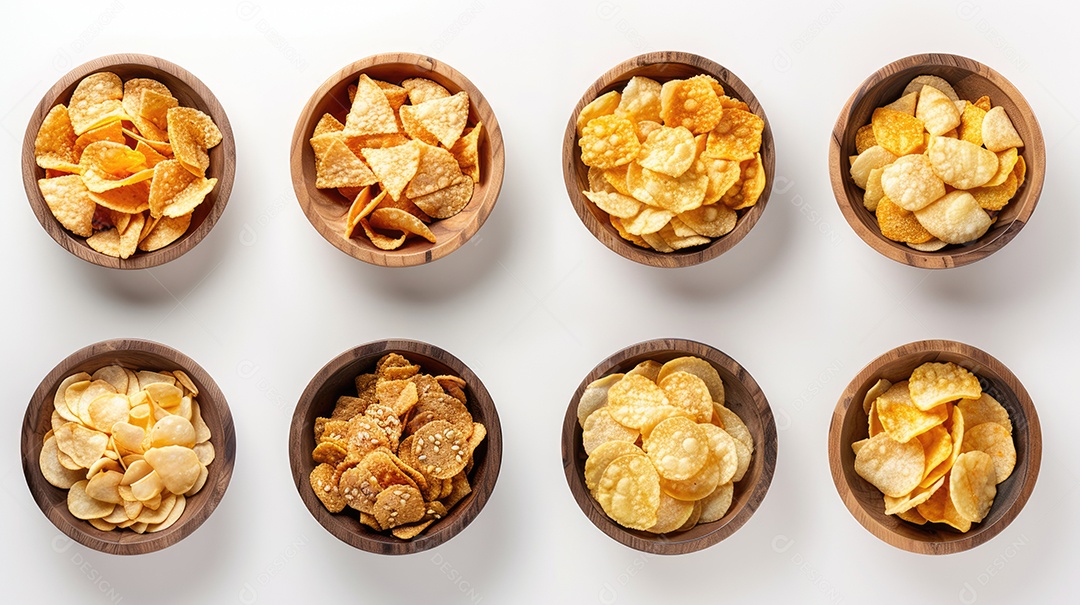 Vista superior da coleção de alimentos indianos isolada no fundo branco