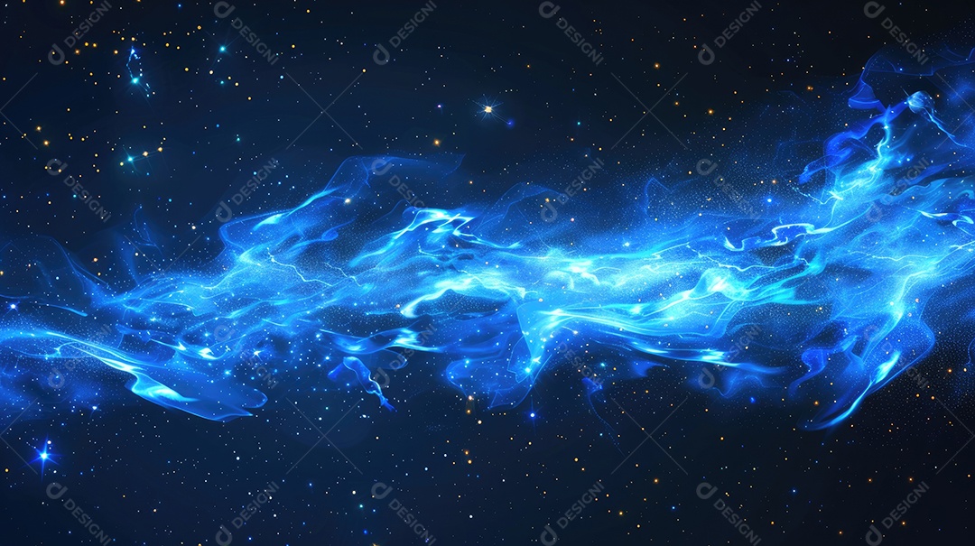 Uma renderização 3D vibrante captura a intensidade de um raio colorido