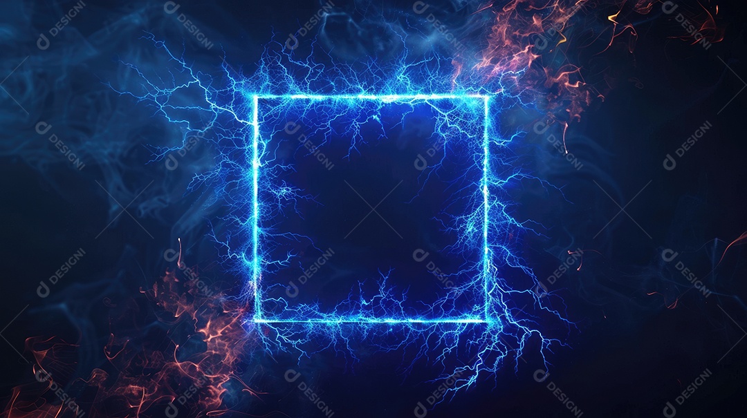 Uma renderização 3D vibrante captura a intensidade de um raio colorido