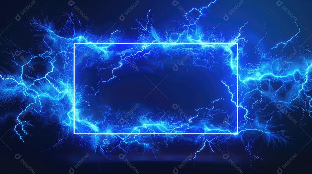 Uma renderização 3D vibrante captura a intensidade de um raio colorido