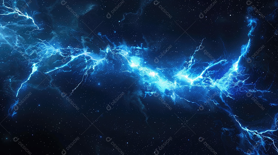 Uma renderização 3D vibrante captura a intensidade de um raio colorido