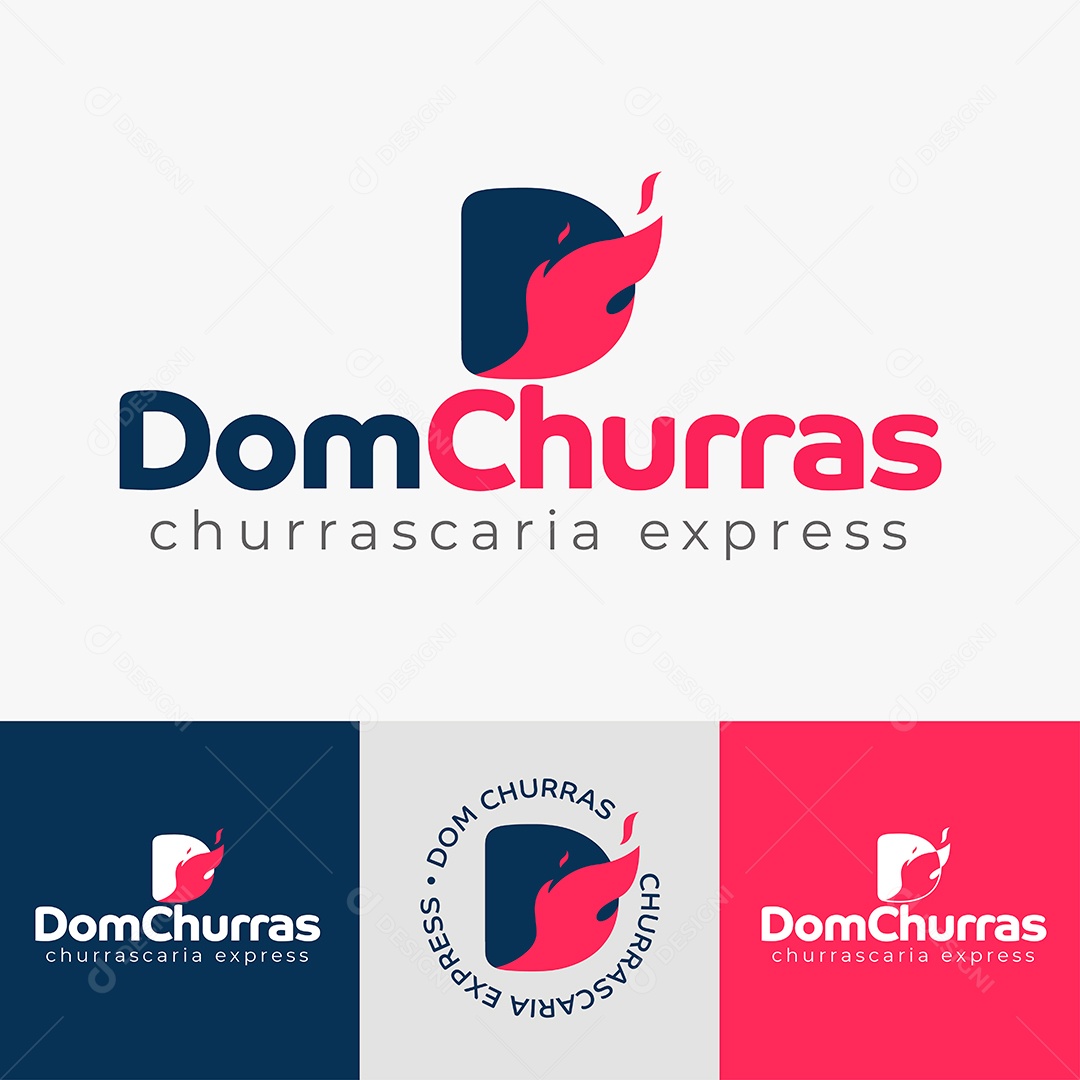 Modelo de Logo de Churrascaria Vetor EPS Editável