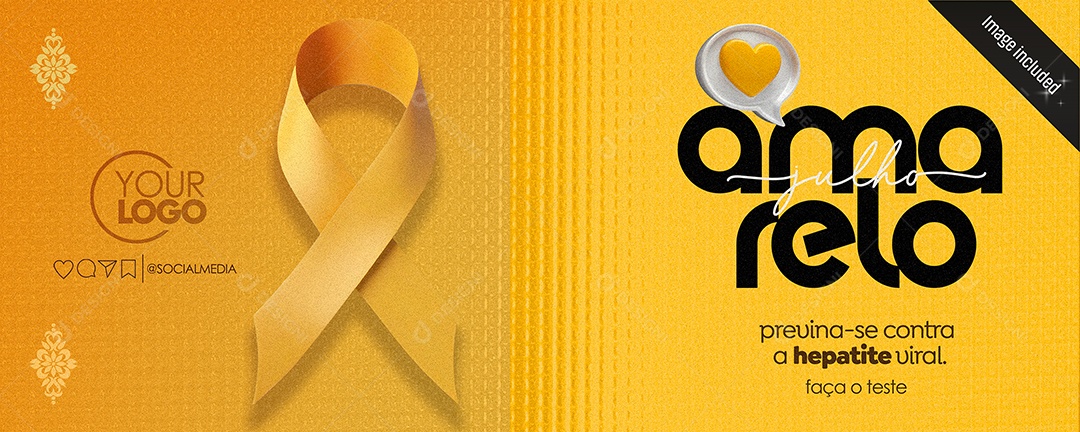 Social Media Julho Amarelo Banner Social Media PSD Editável