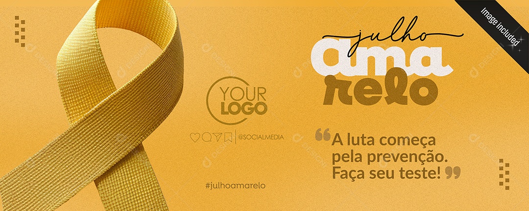 Social Media Julho Amarelo Banner Social Media PSD Editável