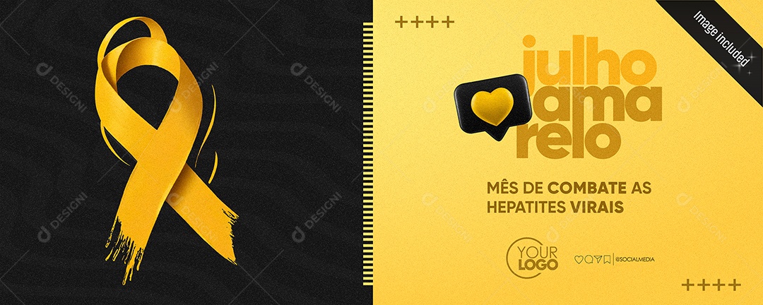 Social Media Julho Amarelo Banner Social Media PSD Editável