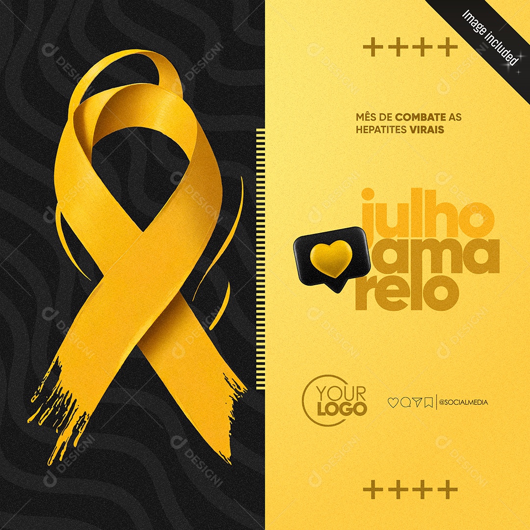 Social Media Julho Amarelo Feed Social Media PSD Editável