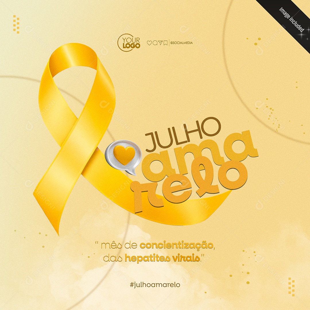 Social Media Julho Amarelo Feed Social Media PSD Editável