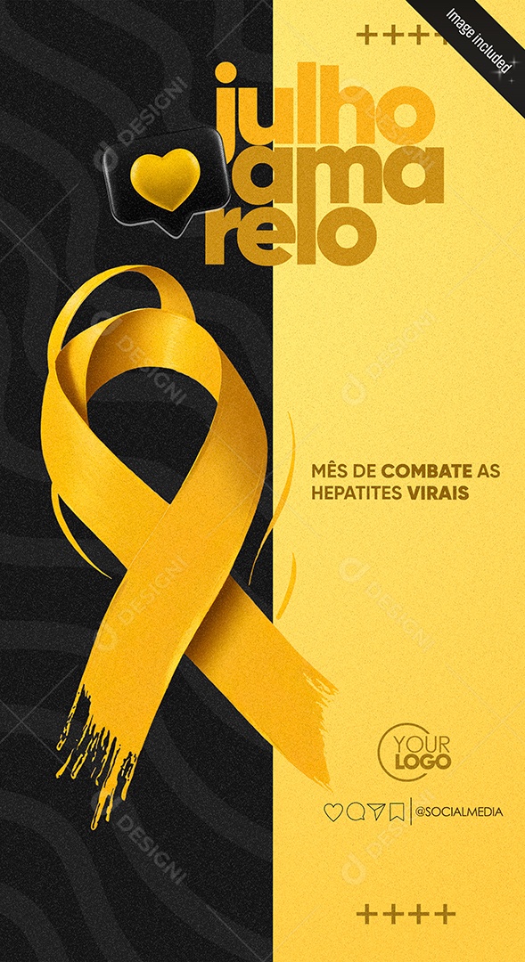Social Media Julho Amarelo Story Social Media PSD Editável