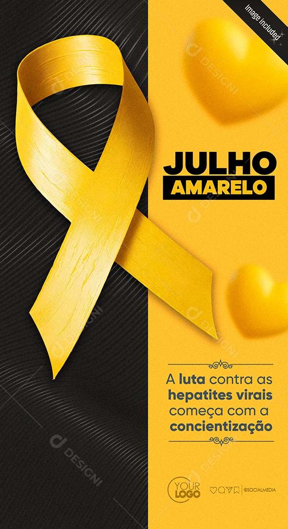 Social Media Julho Amarelo Story Social Media PSD Editável