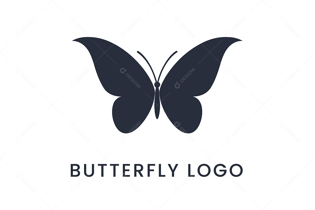 Modelo de Logo de Borboleta PNG + AI Editável