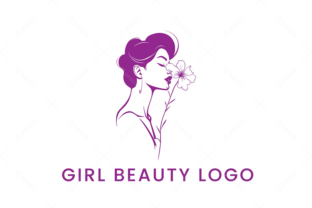 Modelo de Logo de Salão de Beleza PNG + AI Editável