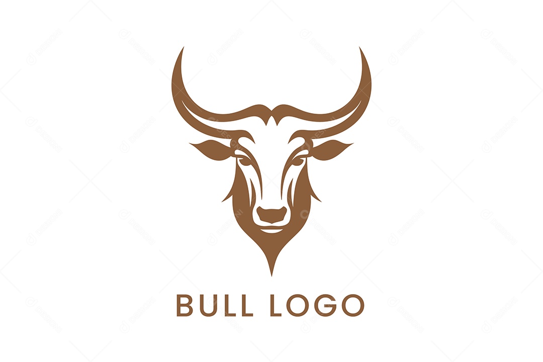 Modelo de Logo de Touro PNG + AI Editável