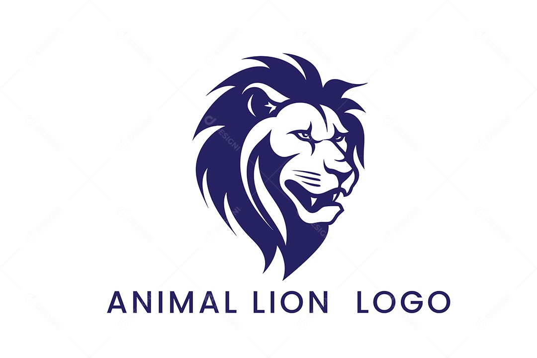 Modelo de Logo de Leão PNG + AI Editável