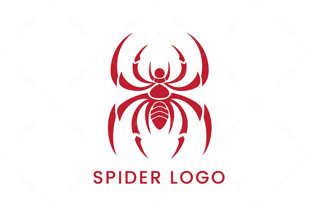 Modelo de Logo de Aranha PNG + AI Editável