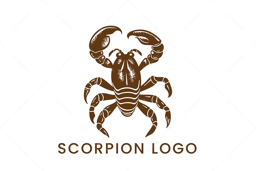 Modelo de Logo de Escorpião PNG + AI Editável