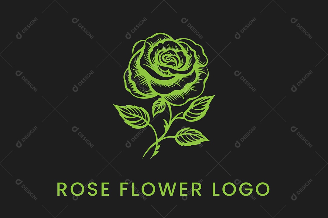 Modelo de Logo de Flor PNG + AI Editável